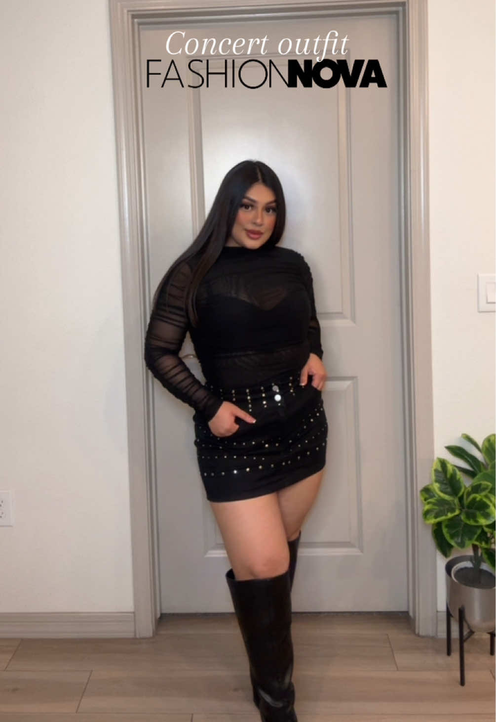 Concert outfit inspo 🖤✨🎀  @FashionNova   #fashionnova #fashionnovajeans  #concertoutfit #concertoutfitinspo #datenightoutfit #fashionnovahaul #straightjeans #ootdfashion #fyp #novababe #novastyle #OOTD #styleinspo #trendsetter #viralfashion 