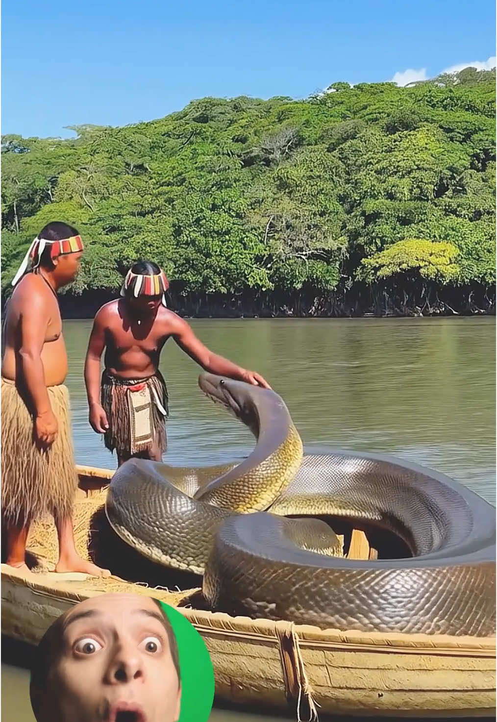 #indios possuem uma #anaconda domesticada #viral #fyp #fyppp #sucuri #amazonia