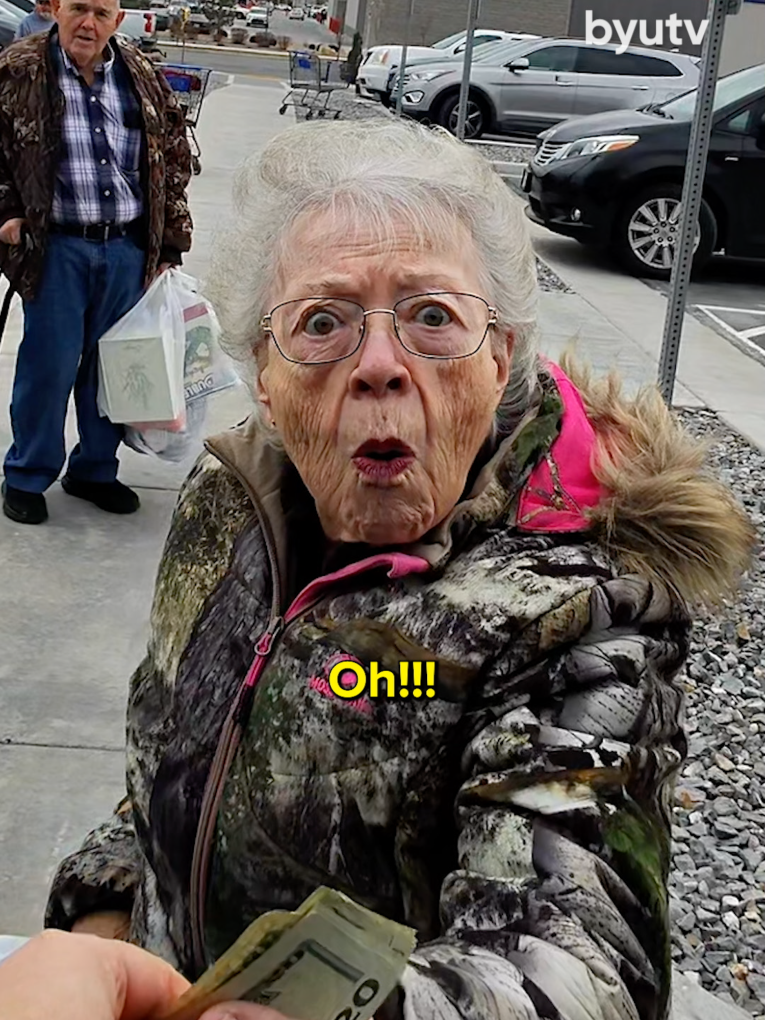 Wilma got quite a surprise after her shopping day! What a fun game! #byutv #surprise #randomacts #kindness #games