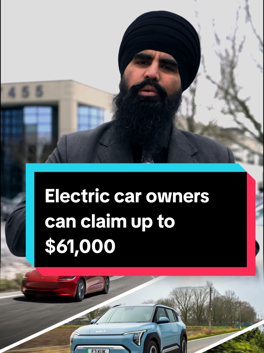 Electric car owners can claim up to $61,000  #canada #vancouver #viral #trend #surrey #brampton #foryou #taxcredit #tax #earning #savings #finance #money #ev #zerowaste #car 