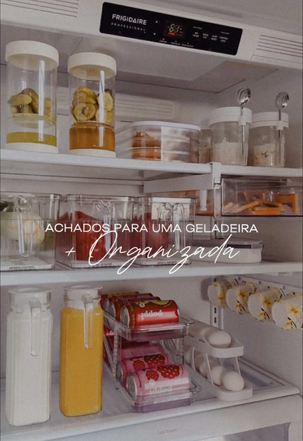 Achados para uma geladeira mais organizada 😍🫶🏼🧡 #organizadores #casaorganizada 