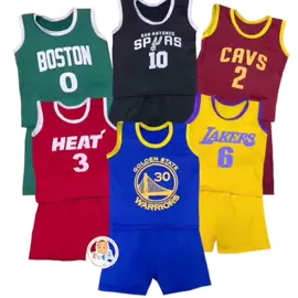 6pcs/3pairs Terno Sando N_B_A with Short colored cotton spandex  #terno  #Sando  #N_B_A  #NBA #kids #cotton 