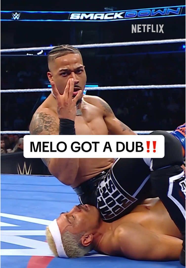 THAT’S A W FOR CARMELO HAYES 💥 #WWEonNetflix #SmackDown