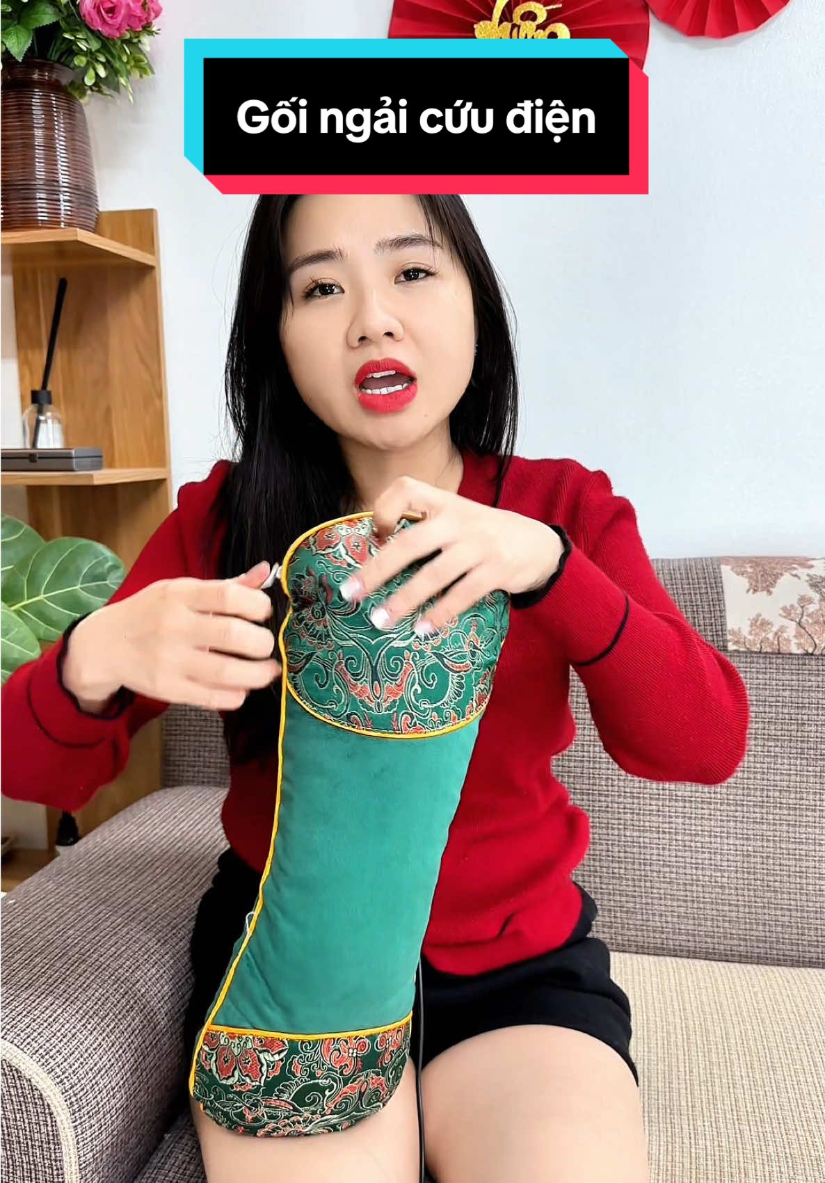 Gối ngải cứu điện 4 lực nhiệt, có tự ngắt. #goingaicuu #xuhuong #bongbuongbinh  