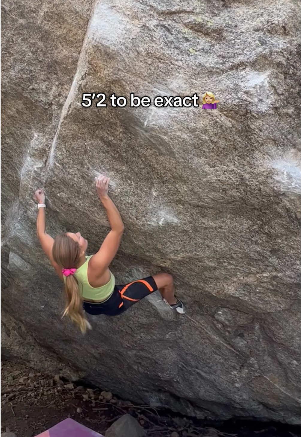 Shout out to the shorties 💁🏼‍♀️ #climbing #rockclimbing #climbtok #womenwhoclimb 