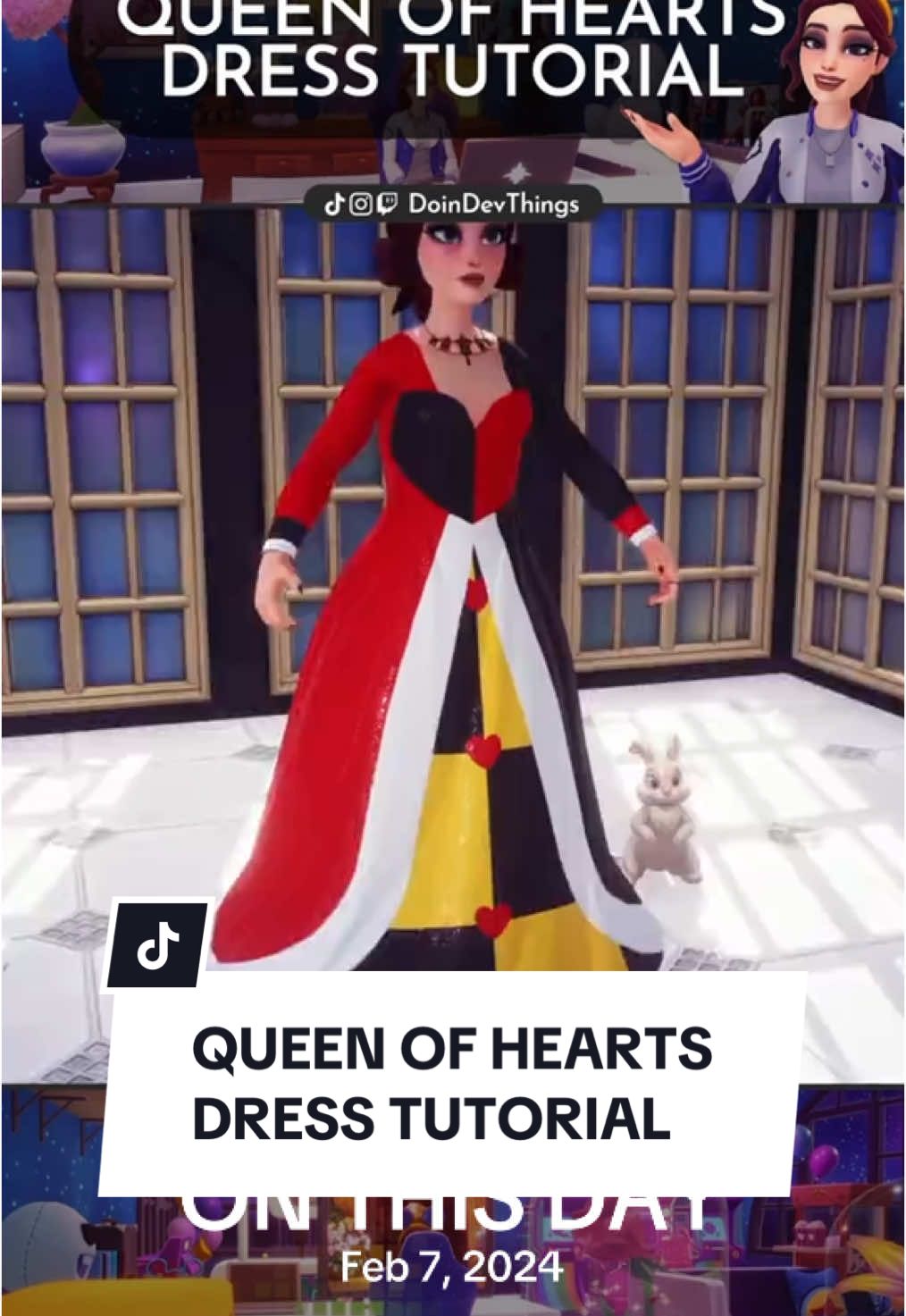 Resharing my Queen of Hearts touch of magic dress tutorial in Disney Dreamlight Valley.  #dreamlightvalley #DisneyDreamlightValley #dreamlightvalleycommunity 