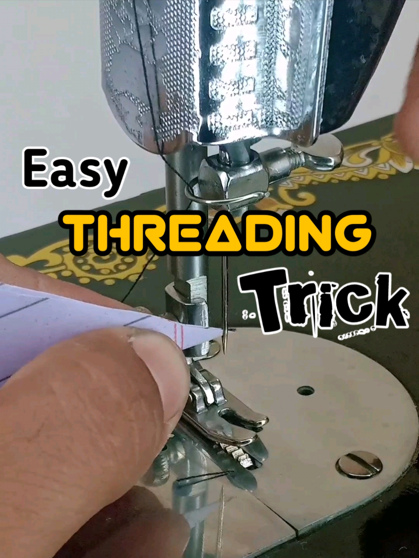 Easy threading trick. #silai #sewing #sewinghacks #sewingmachinetips #sewingmachinetutorial #sewingtips #sewingmachine #sewingtutorial #sewingtips 
