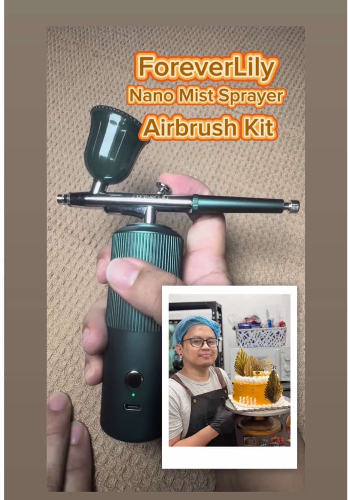 Nano Mist Sprayer Airbrush Kit by ForeverLily #airbrush #foreverlily #portablespray #cake #cakedecorating #nailart #baking #bakingtips #follow #viral #viralvideo #viralvideotiktok #fyp #foryourpagе  #foryourpagetiktok #thetravelingbaker 