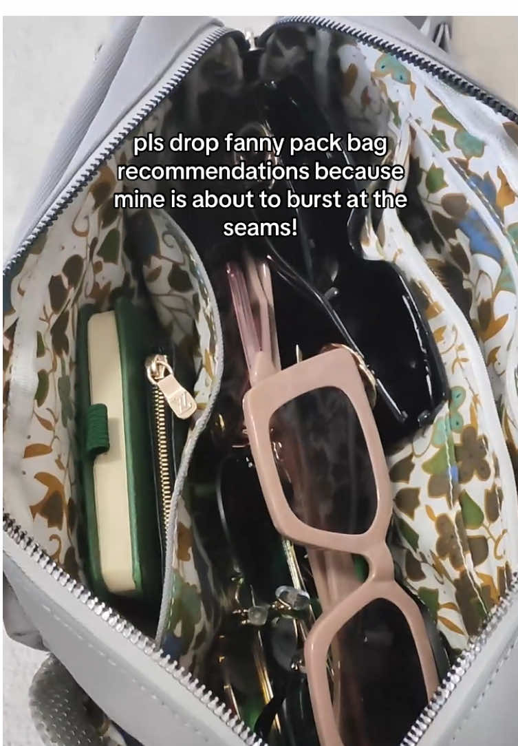 pls help i just ordered more 🕶️ 👀 cute flower lining fanny pack would be great! #fannypack #sunglasses #waistbag #crossbodybag #cute 