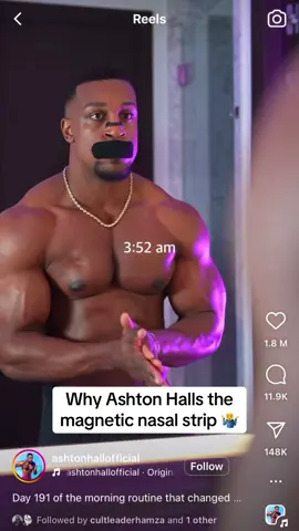 #ashtonhal wearing the Magnetic Nasal Strip!😤