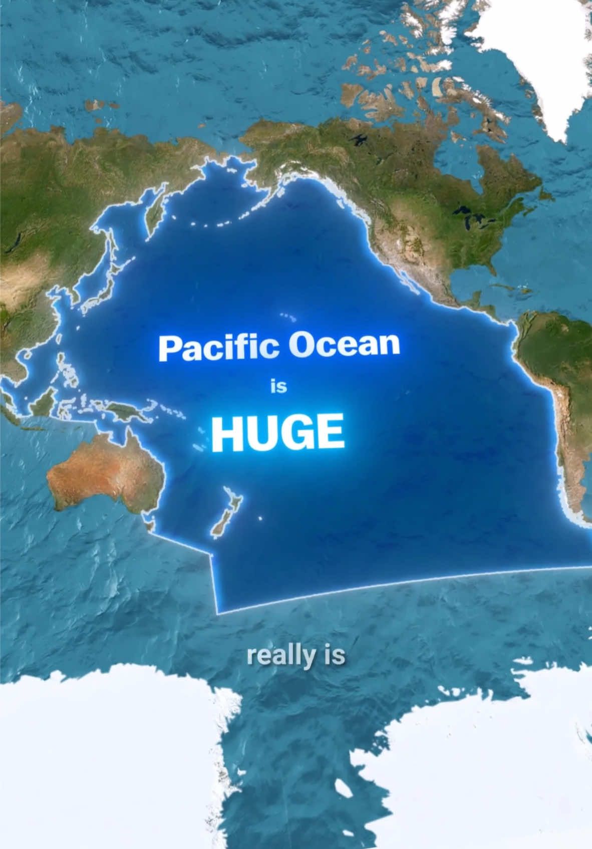 Pacific Ocean Is Much Bigger Than You Think 🌊 The Deepest Place on Earth ⬇️ Mariana Trench #pacificocean #pacific #ocean #marianatrench #mariana #challengerdeep #usa #unitedstates #states #isolatedplace #remoteplace #iss #pointnemo #learn #map #maps #geography #History #viralfact #facts #fyp #interestingfact #geotok #historytok 