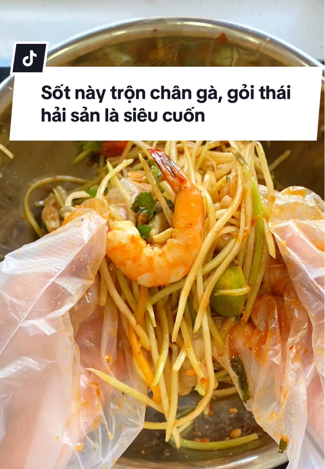 Sốt thái trộn chân gà, tai heo, gỏi hải sản đậm đà chua cay mặn ngọt siêu cuốn #NhuNguyen28 #review #food #sotthai #sotthaitronchanga #anvat #gỏi #tiktokmademebuyit 