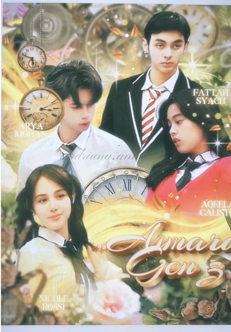 Create a vintage themed movie poster, using canva 😍  “Asmara Gen Z”  #asmaragenz #aqeelacalista #aryamohan #fattahsyach #nicolerossi #sinemart #fyp #fypシ #canva #movieposter #xybca 