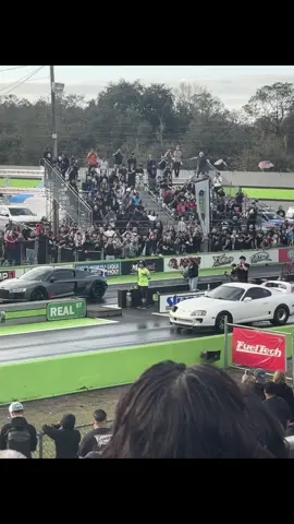*closed course* #supra #vs #audir8 #dragstrip #thatracingchannel #cartok #fyp 