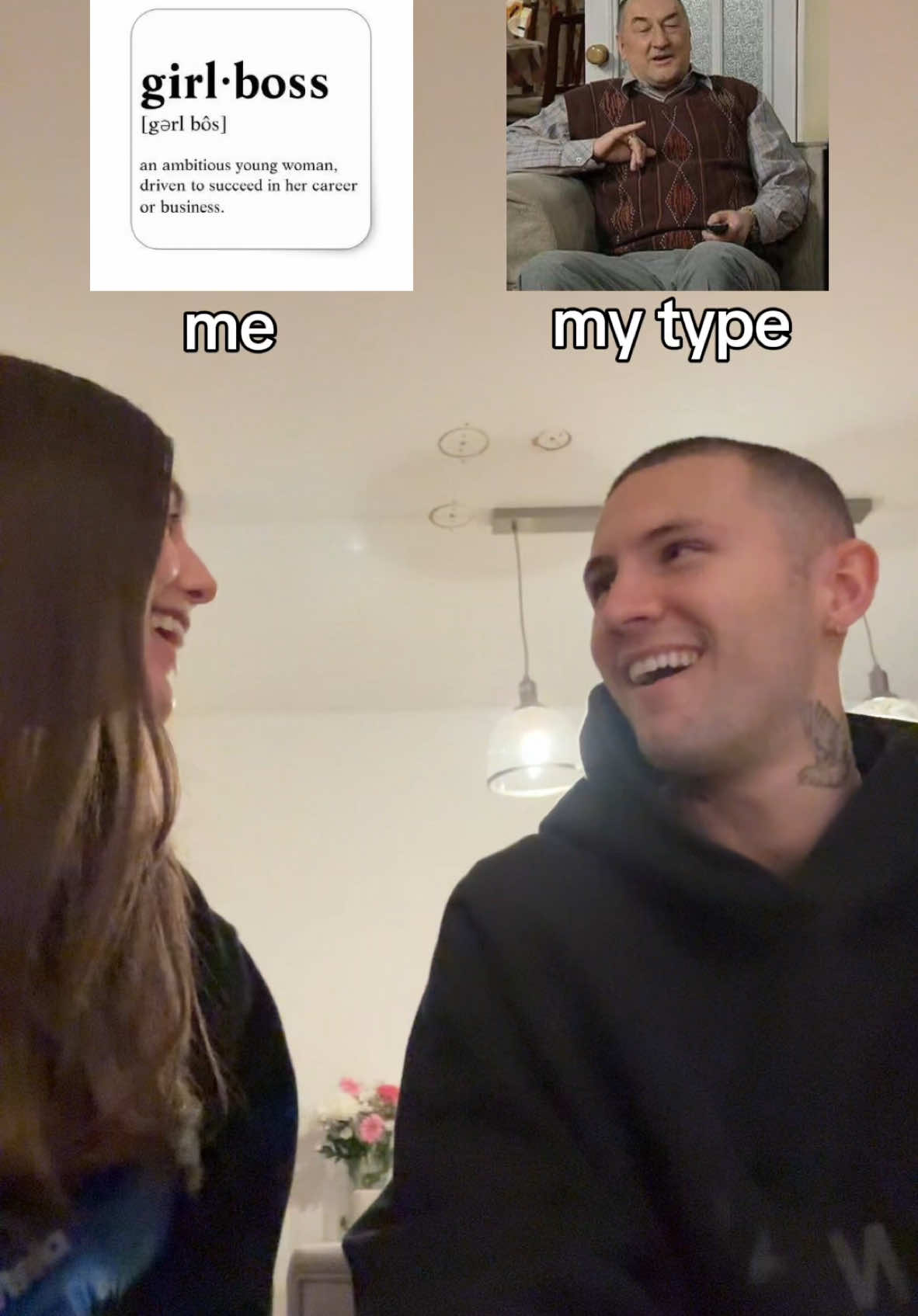 i’ll take girl boss, not sure what ethan’s is🤣 - IG ethanaveiro / __natalietaylor #foryoupage #trending #viral #fyp #Relationship 