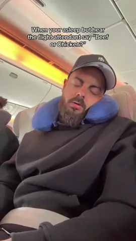 When the fight attendant says Beef or Chicken…. #reaction #comedy #officialazz 