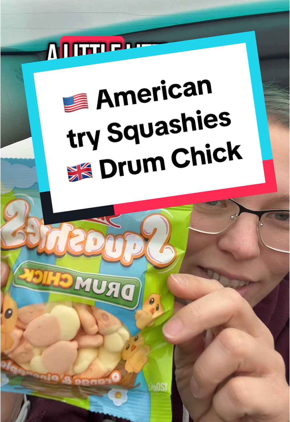 🇺🇸 American try 🇬🇧 Squashies Drum Chick 🐥  #epicfail  #mortonsmunchies  #squashies #drumchick #pineapple #orange #fyp #limitededition #americanlivingintheuk #americanlivingabroad #livingabroad #tastetest #foodreview #football 