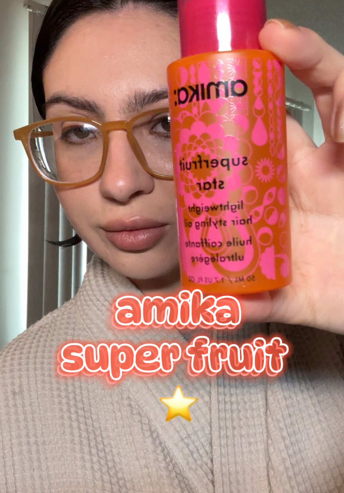 Healthy hair, but make it weightless ⭐️ The Amika Superfruit Star Lightweight Styling Oil is packed with antioxidant-rich sea buckthorn and a nourishing superfruit complex to boost shine, fight frizz, and protect against damage without weighing my hair down! It’s the perfect finishing touch for that silky, smooth, and radiant look. Who else is loving this hair superhero?  @amika  #SuperfruitStar #AmikaHair  