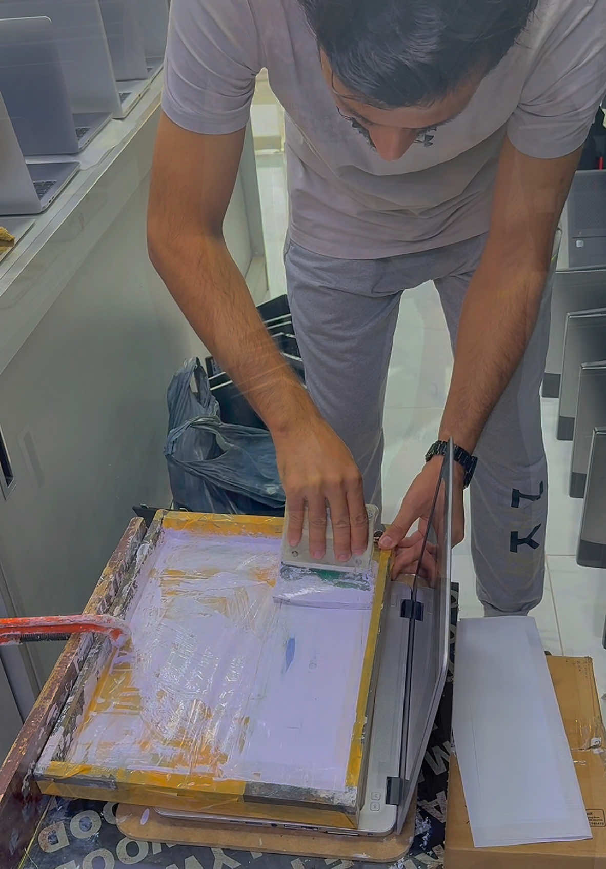 Fun  🤩 Time Arabic Printing’s on Laptop Keyboard 🫠#CapCut #laptoparabicprint #fun#Hanzala@Laptop Warehouse 