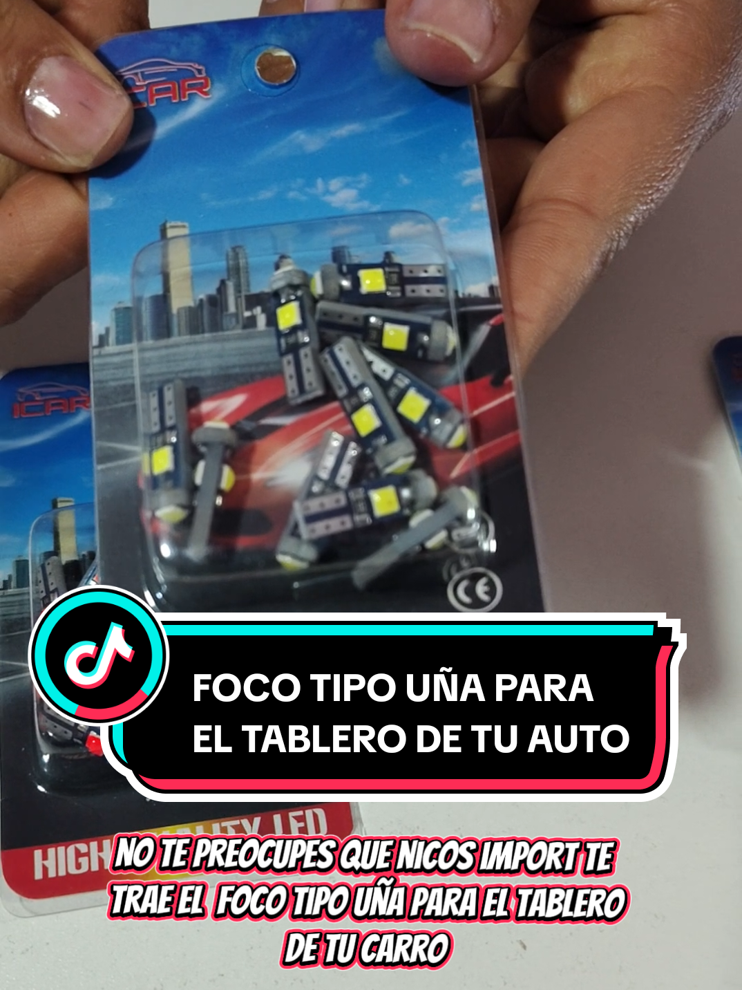 FOCO TIPO UÑA PARA EL TABLERO🌈 #fypシ゚ #ledlights #importadora #luzled #quito #carros #tableroselectricos #surdequito #nortedequito #paratí #nortedequito #enviosnacionales #ventaspormayor #distribuidora 