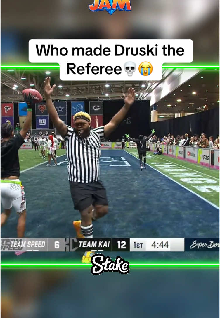 Who made Druski the Referee💀😭 #fyp #superbowlLIX #flagfootball #football #nfl #druski #kai #kaicenat 