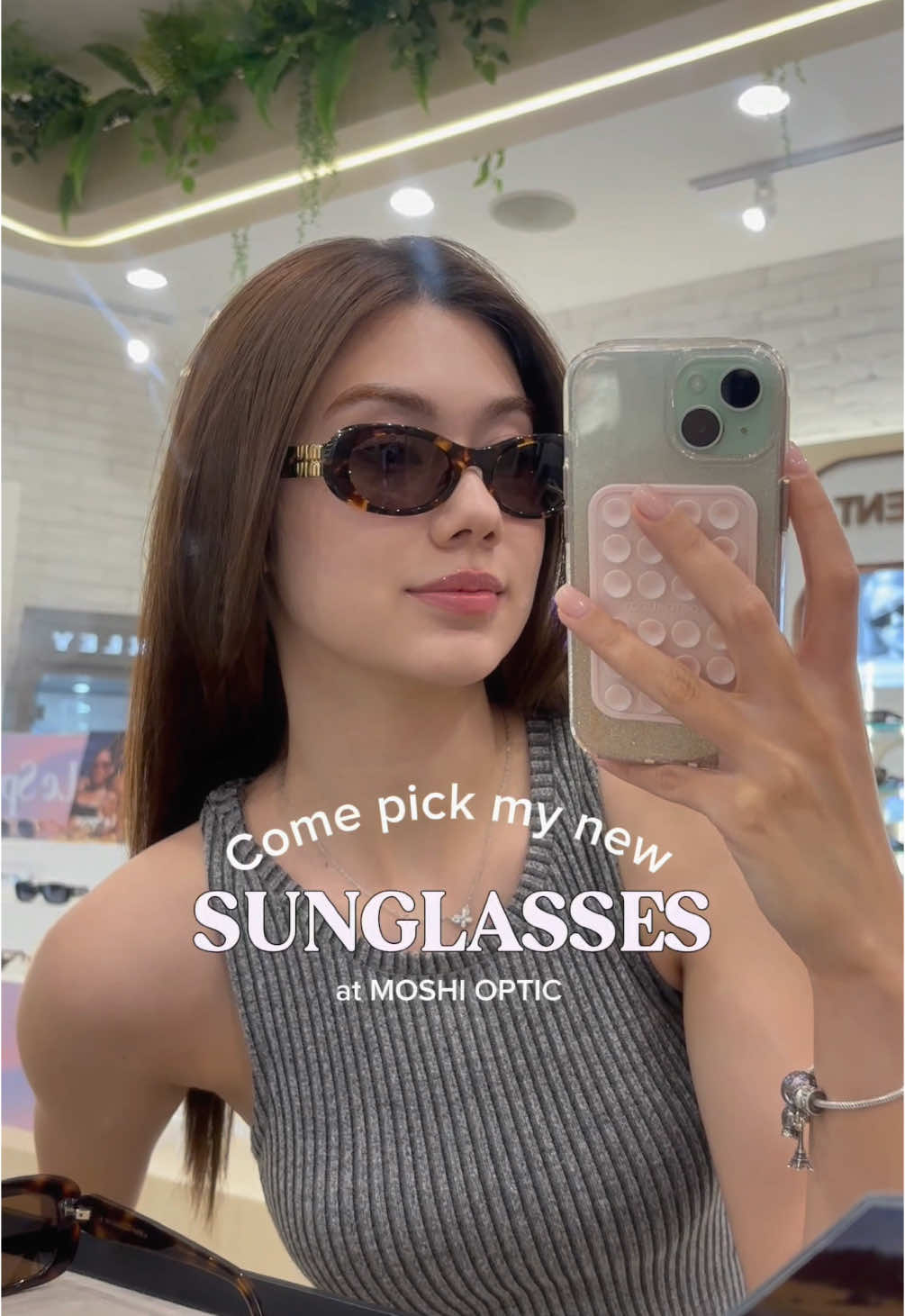 Come pick my new sunglasses with meeee 🤍 🕶️ @Eyelinkvision @moshioptic ร้านแว่นตาแบรนด์เนม  #moshiopticbysunglass365