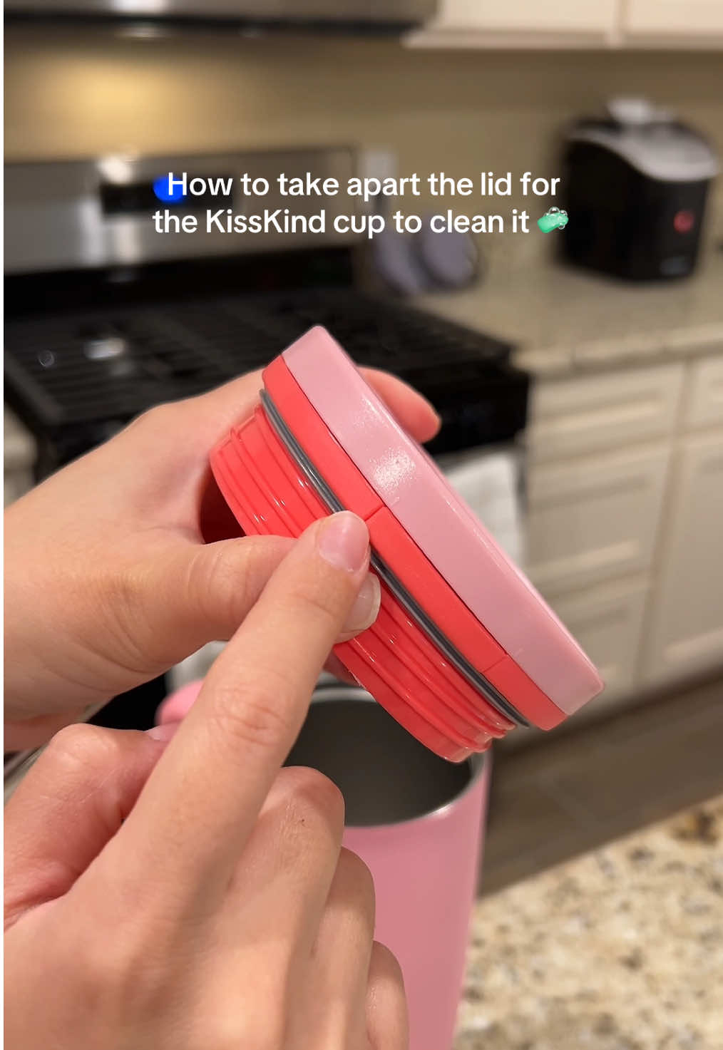 How to clean your lid for your kisskind tumbler 💕 #kisskind #tumblercup #kisskindtumbler 