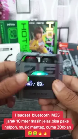 Headset gaming bluetooth M25 dipadukan dengan Infinix Hot 50 memang jossshhhh buat kamuu wahai player game..... budget ramah kualitas istimewah #headsetbluetooth #infinixhot #fyppppppppppppppppppppppp #gamer #wireless 