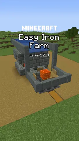 Easy Iron Farm✅ #Minecraft #minecraftfarm #minecrafttutorial 