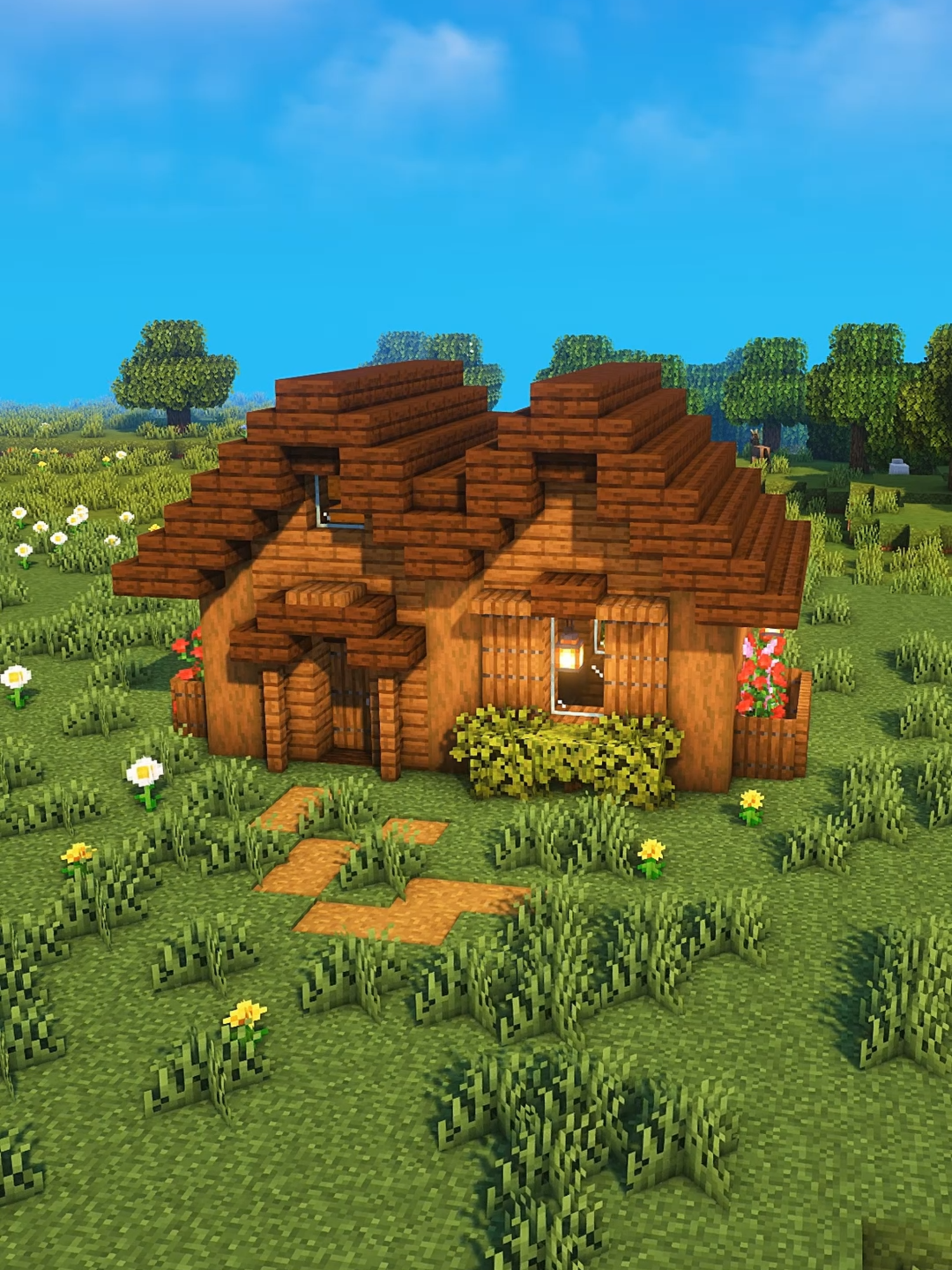 Easy spruce house #Minecraft #minecraftbuilding #minecrafttutorial #minecrafter #minecraftideas #minecrafthouse #fyp