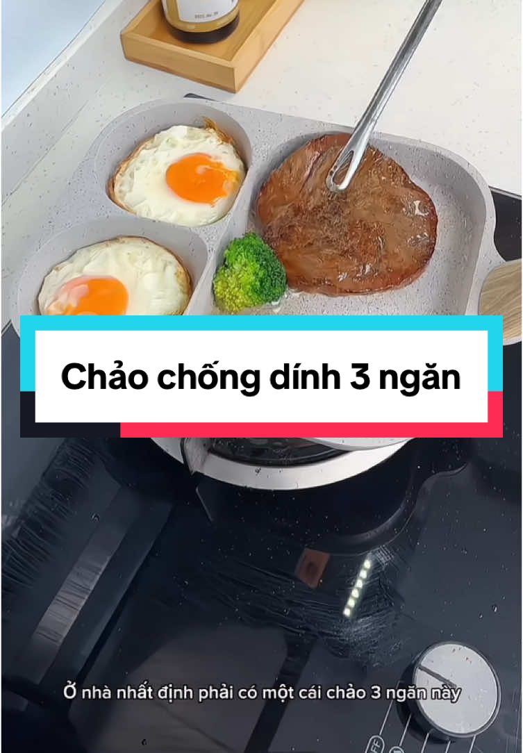 Chảo chống dính 3 ngăn #giadung #giadungthongminh #giadungtienich #chaochongdinh #chaochongdinh3ngan 