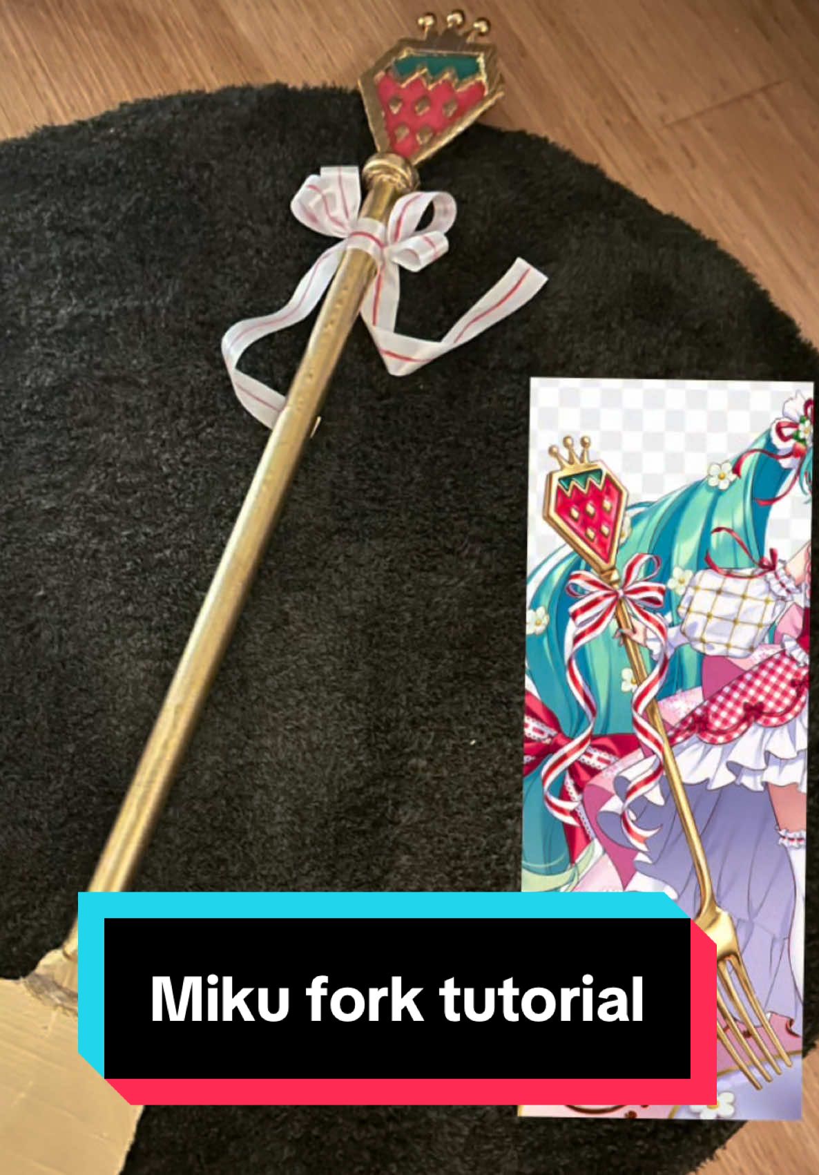 Even if this is fast pace video I hope you guys find it helpful! #cosplay #propmaking #tutorial #cosplayprop #mikuhatsune #strawberrymiku #fork #DIY #voiceover 