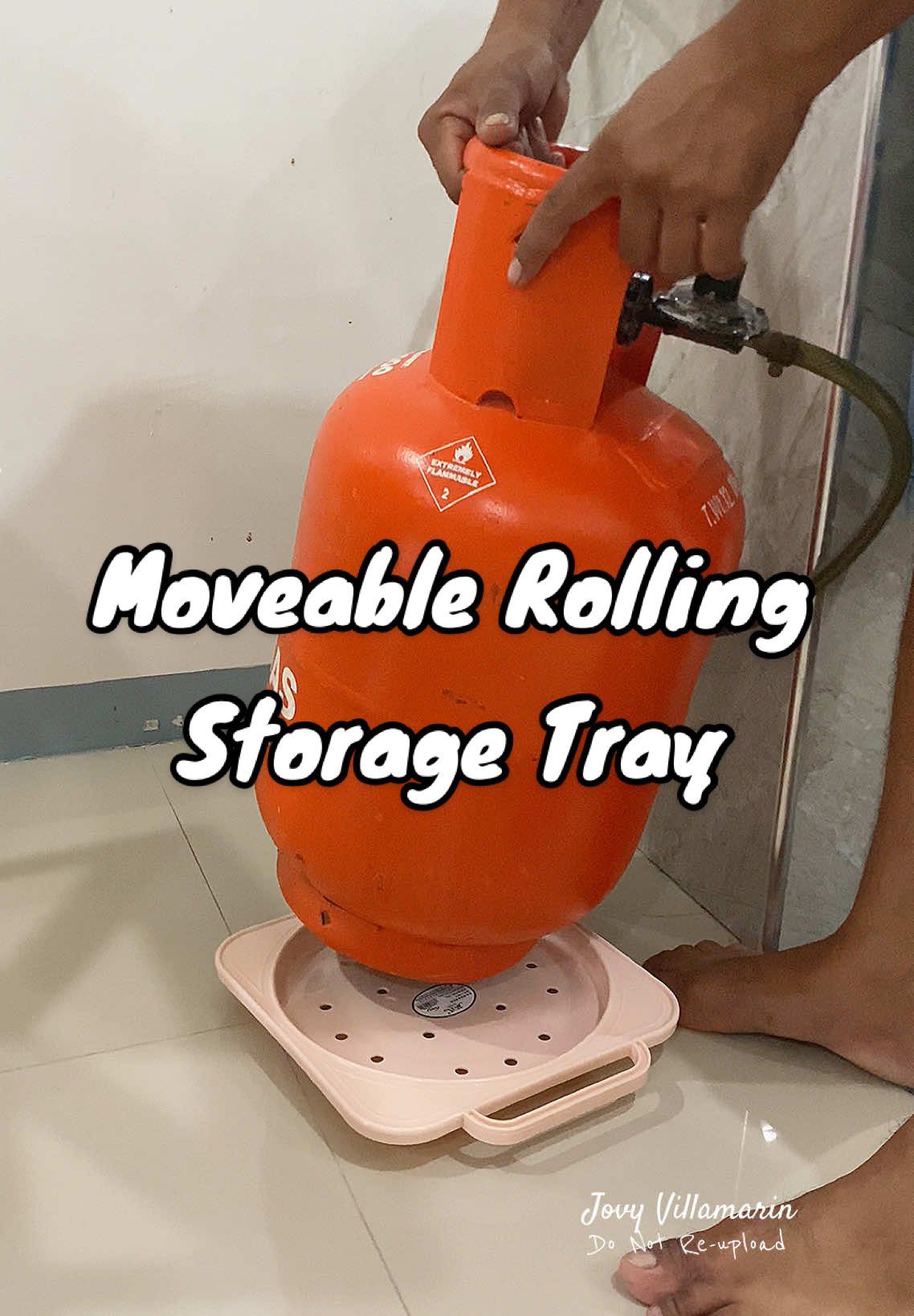 Moveable Rolling Storage Tray Moveable Gas Tank Swivel Bracket Plastic Base Basin Holder With Pulley