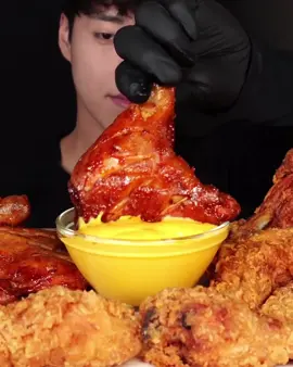 BBQ JAMAICAN CHICKEN MUKBANG ASMR🤤 #mukbang #chicken #치킨 #먹방 