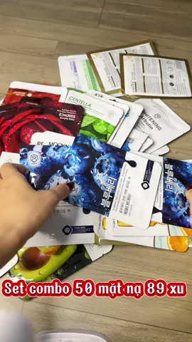 Combo 50 mặt nạ chỉ 89xu #lamdep #skincaretips #duongda #matna #noidiatrung #tdung 