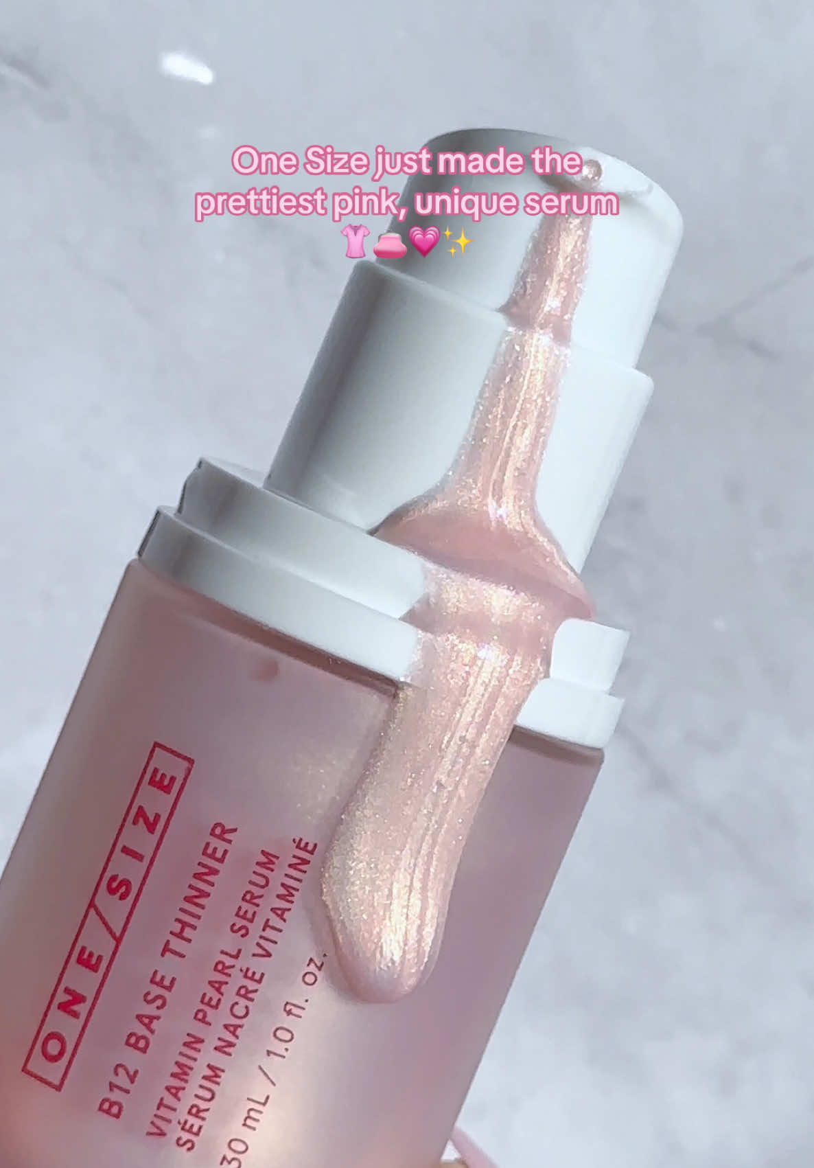 *NEW* 3n1 Serum by @ONE SIZE BEAUTY  *gifted 💗B12 Base Thinner Vitamin Pearl Serum: • Serum & Mixing Medium • contains: Vitamin B12, C & E, Ceramides & Adenosine, Beta Glucan, Hyaluronic Acid, Vegan Crushed Pearls • lightweight &  easy to blend  • 3N1 Use: serum, mixing medium, highlighter #B12BaseThinner #onesize #onesizebeauty #onesizeprimer #serum #brighteningserum #glowyskin #dewymakeup  #basemakeup #newmakeup #basethinner #makeupreview #februaryfinds #ValentinesDay #vday #pinkmakeup #ilovetiktokshop #tiktokshopbeautyfinds #tiktokshopnewarrivals 