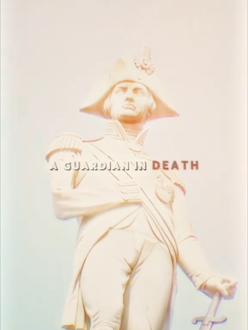 Horatio Nelson. A guardian in death, as he was in life. #horationelson #nelson #trafalgar  #british #britishnavy  #britishempire #battleoftrafalgar  #admiral #edit #navy #History 