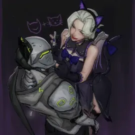 THE CUTIES [repost] | art credits:@birk_ow (X) || #genji #mercy #overwatch #overwatchedit #fouryoupage 