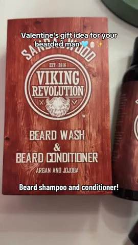 Valentine’s gift idea for your man 🩵🧴 @vikingrevolutionbeards  #beardwash #vikingrevolution #beardwashroutine #beardcare #giftsforhim #valentinesdaygift #tiktokshopfinds #foryourpage 