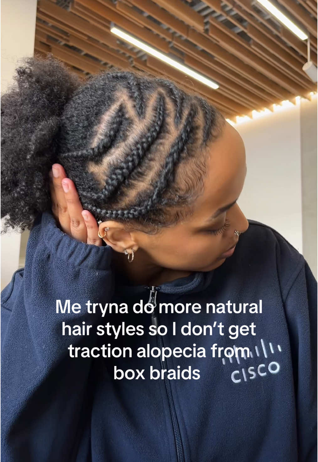 Cute short natural hairstyle slay  #shortnaturalhairstyles #4bhair #4c #fulanibraids 