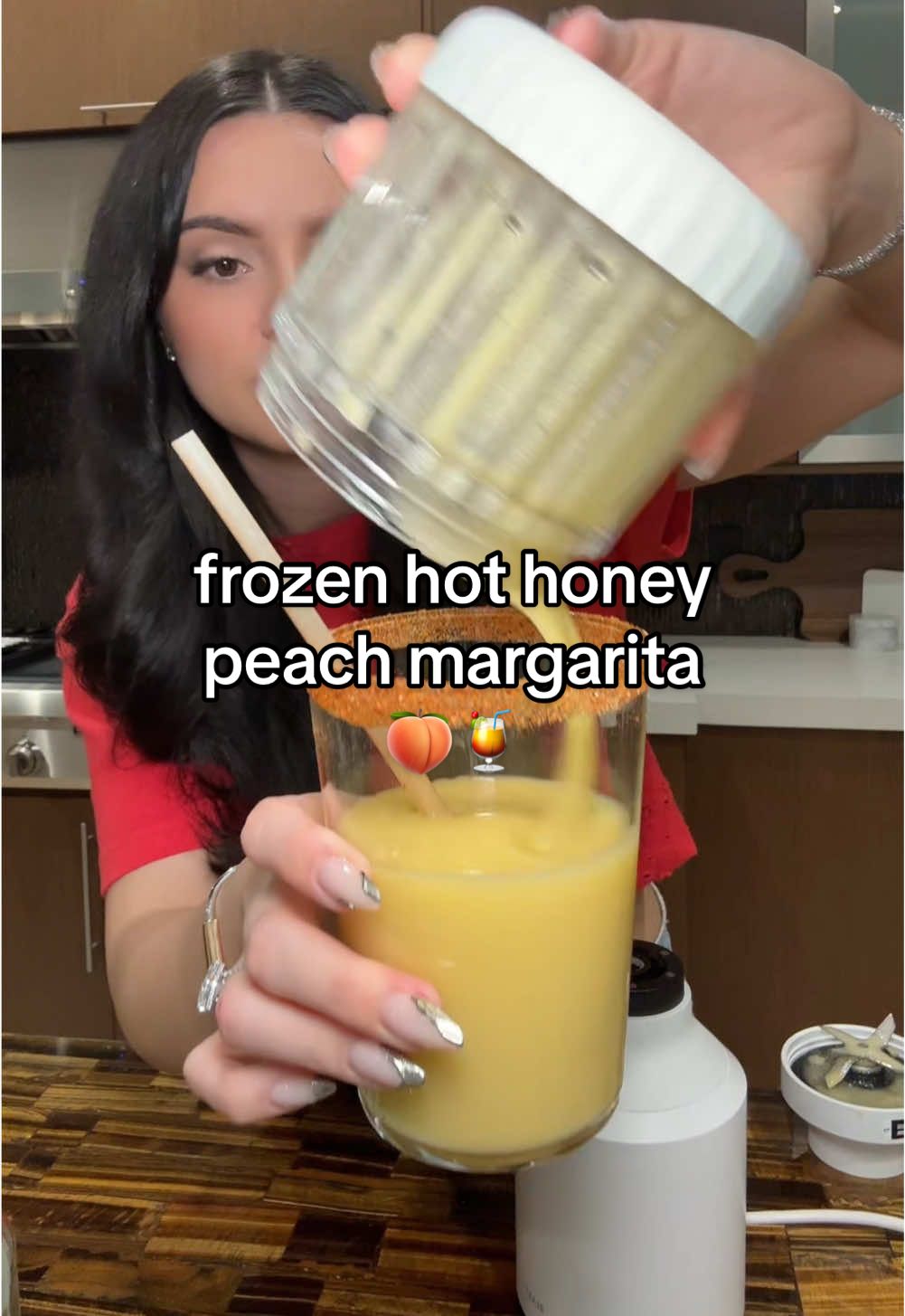 this one can go in my future cocktail book #hothoney #peach #margarita #drinkrecipes 
