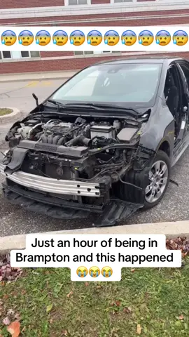 YOO where is the rest of my car!?😭 #brampton🇨🇦 #canada🇨🇦 #toronto #fyp 
