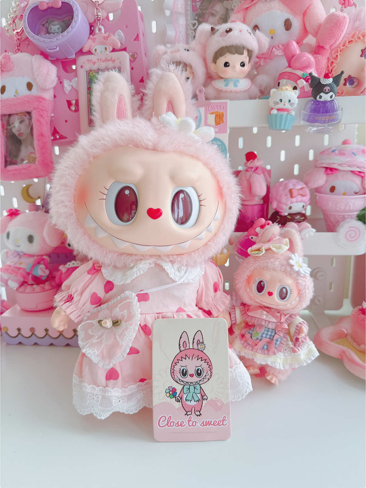 🎀 Unboxing my new Labubu Mokoko Close to Sweet Plush Doll! ✨ The Perfect Valentine’s gift, a labubu for your boo! 😍💖 I dressed her up in a heart dress and floral bag, and I’m OBSESSED. Plus, her little Bby Mokoko plush pendant is dressed like a princess too 😘 ✨ Bonus: They're both scented LIGHTLY and smell like a dream 🌸💕 🎉 You can grab them both @Whoopea@IG: Whoopeaofficial @Whoopea !  Use my coodeee: **JOOK15** for 15% OFF! 🌟  They ship worldwide 🌍 AND offer free shipping on orders over $50 💌 . . . . #ValentinesGift  #Labubu #Mokoko #Plushies #plush #popmart  #WhoopeaOfficial #Unboxing #PlushDoll #pink #kawaii #asmr 