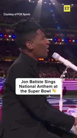 New Orleans native Jon Batiste performed a soulful rendition of the National Anthem at the Super Bowl. 🎶 🎹 #jonbatiste #SuperBowl jon batiste