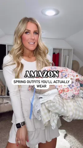 Amazon spring outfits ✨☀️🌸wearing size small or xs in all items- which is your fave? #springlook #amazonoutfit #amazonfashion #amazonfashionfinds #springootd #hauls #haultok #amazonhaul #springoutfits #casualoutfitideas 