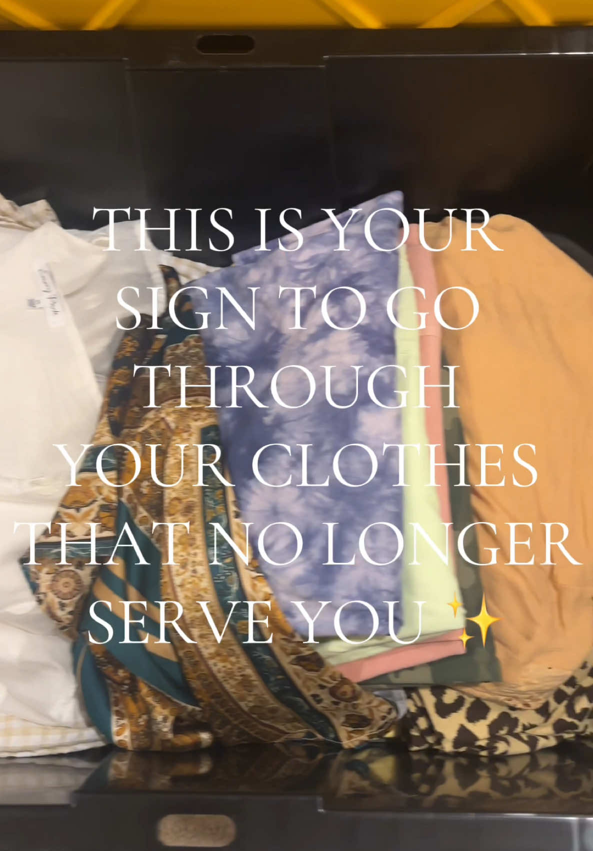 I had way way way too many clothes before I got pregnant (2022) & I’ve been hanging onto them in hopes I would fit them again. I am going through & only keeping a small amount of things I would purchase right now if I fit into them again. I’m purging the rest.  #clothingpurge #purgingmycloset #declutteredhome 