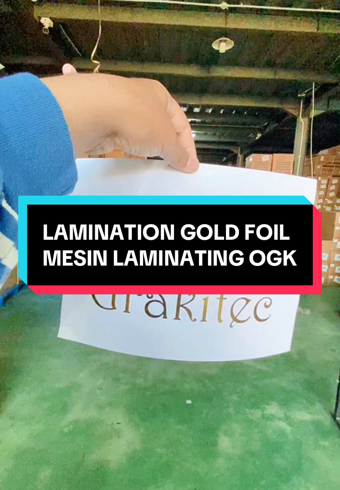 Laminasi Foil Gold dengan Mesin Laminting Roll A3 OGK 3580s Bisa Laminating Dingin dan Panas Hasil Laminating bagus. . . #grakitec #laminating #mesinlamating #laminatingroll #grakitec #grafika #mesinpress #laminatinghot #laminatinggold 