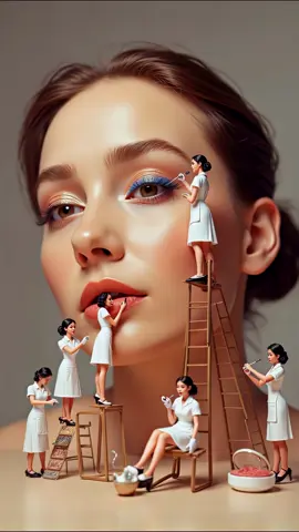 AI-generated video | Make-up artists got to work 💄✨ #magic #beauty #makeup #manicure #ai #teamwork 
