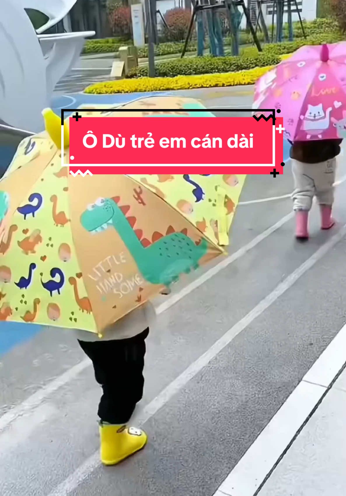 Ô dù trẻ em cán dài nhiều hoạ tiết xinh xắn #ô #labubu #kuromi #ôdùchenắngmưa 