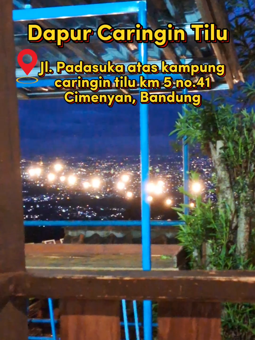 [Recommendation Place to go] di Bandung Dapur Caringin Tilu 📍Jl. Padasuka Atas kampu g caringin tilu Km 5 No.41 Cimenyan, Bandung IG : Dapur Caringin Tilu Pas banget buat yang mau cari tempat liat sunset, city light kota bandung sama makanan dan minuman anget2 harganya juga standar yaa dengan suasana dan tempat yang nyaman Jangan lupa kesini yaa #bandung #wisatabandung #kulinerbandung #kulinertiktok #caringintilu #dapurcaringintilu #sunset #citylight #tiktok #fyp 